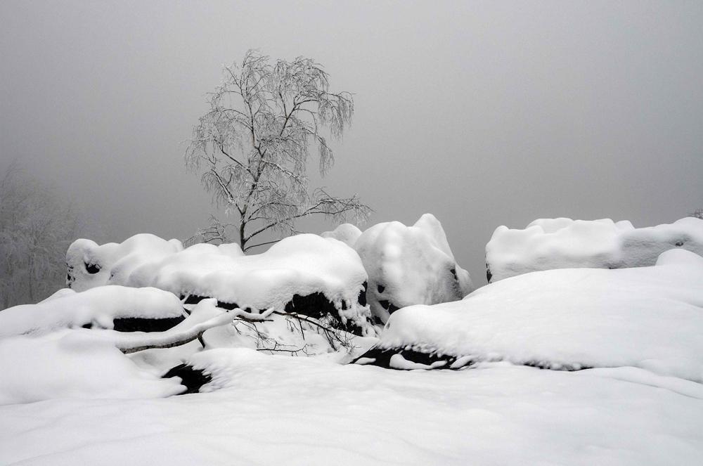 Sn�h na Gro�er Winterbergu.