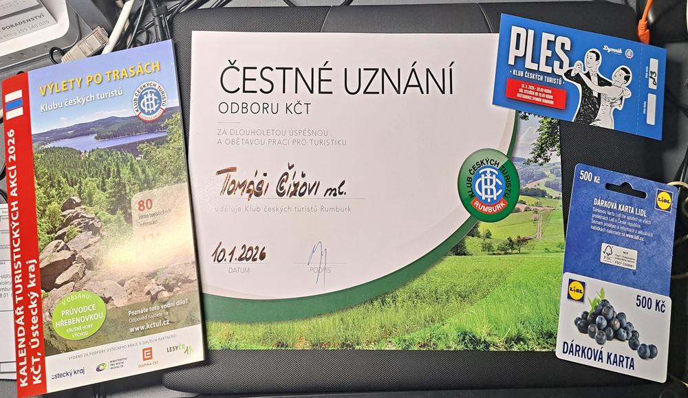 Odm�na pro �leny K�T Rumburk, kte�� nemysl� jen na sebe.