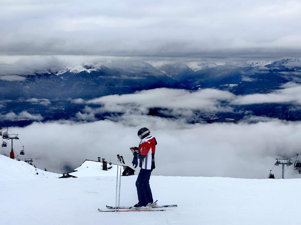 Kronplatz - Zimn� horsk� turistika v Alp�ch - oblast italsk� Dolomity