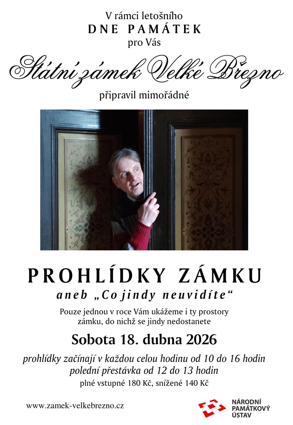 Speci�ln� prohl�dky z�mku Velk� B�ezno se uskute�n� 18. dubna od 10 do 16 hodin.