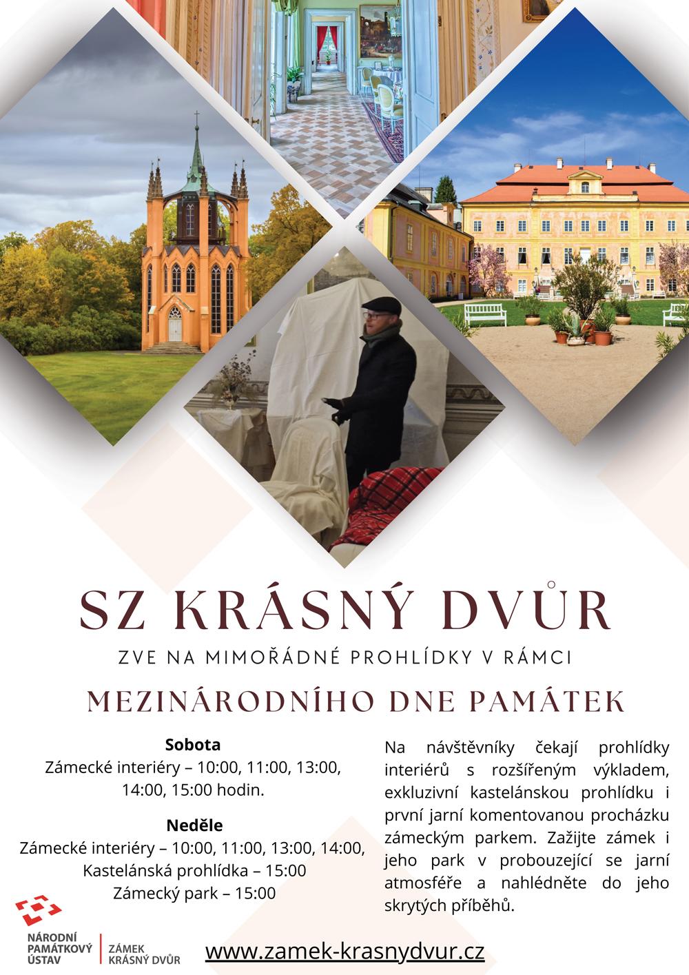 Mimo��dn� prohl�dky na st�tn�m z�mku Kr�sn� Dv�r v Doln�m Pooh��.