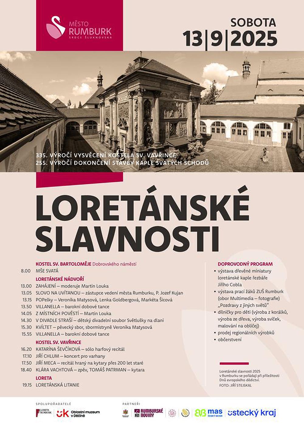 Program Loret�nsk�ch slavnost� v roce 2025.