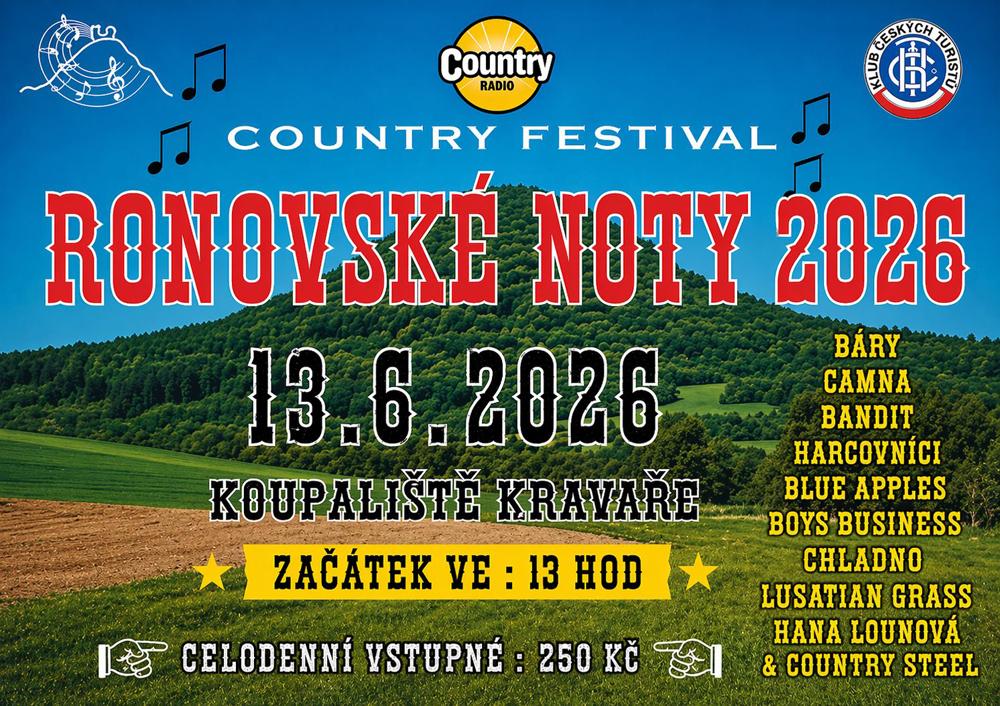 Plak�t festivalu Ronovsk� noty - Krava�e v �ech�ch