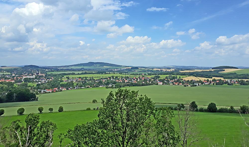 Gro�er Stein - v�hled na Leutersdorf a Eibau