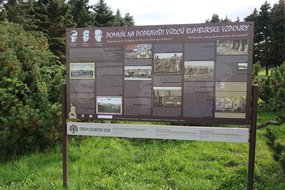 Infopanel u pomn�ku Rumbursk� vzpoury.