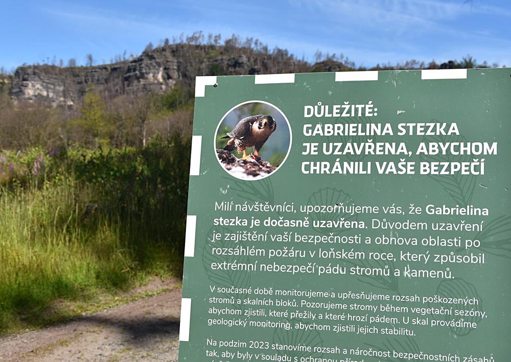 Uzav�rka Gabrieliny stezky v �esk�m �v�carsku.