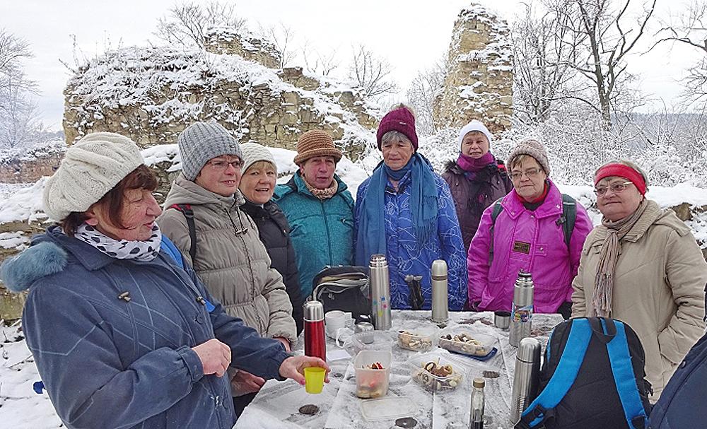 Turistick hodovn na hrad Pravda.