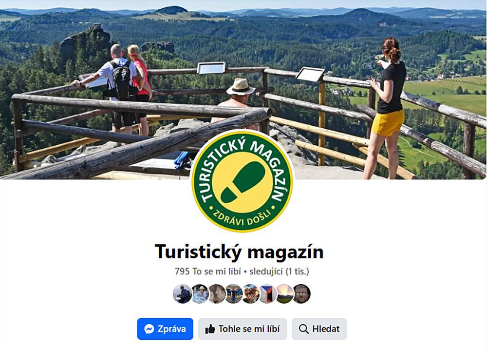 Facebookov� str�nka Turistick�ho magaz�nu.