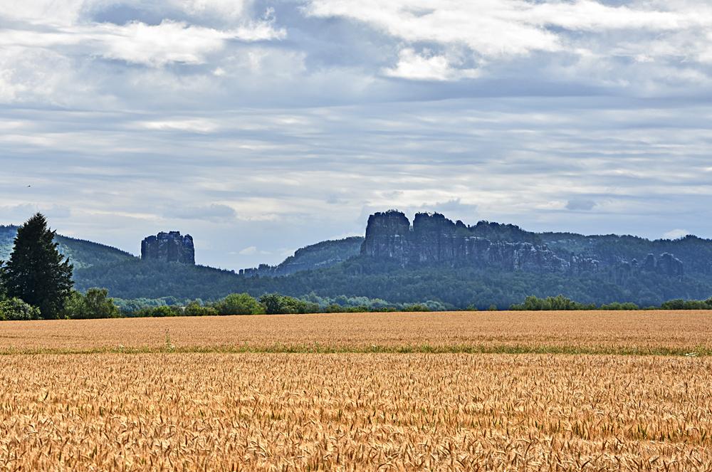 V�hledy na Falkenstein a Schrammsteiny.